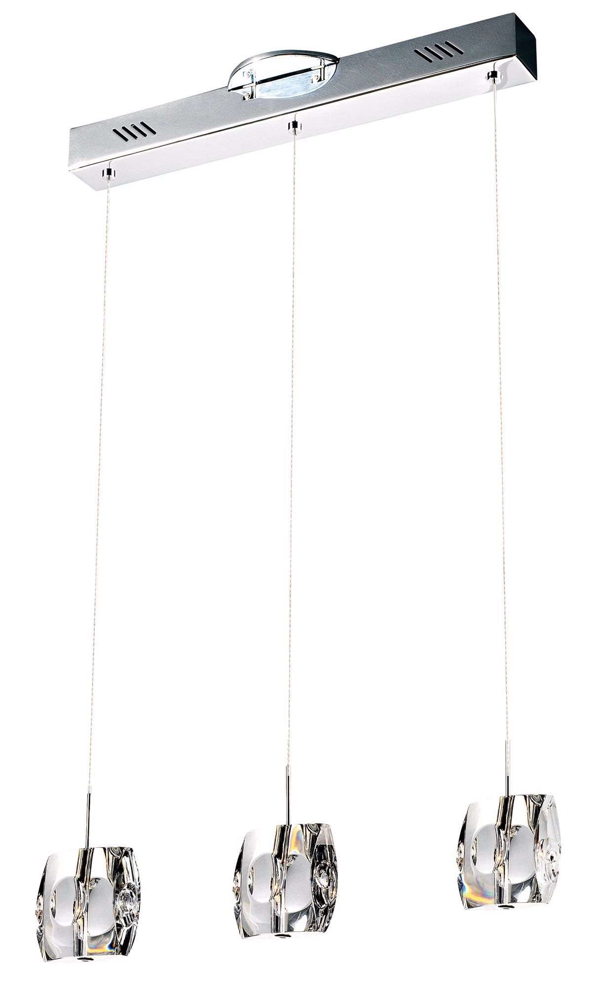ET2 Neo Contemporary Chrome and Crystal 3-Light Pendant