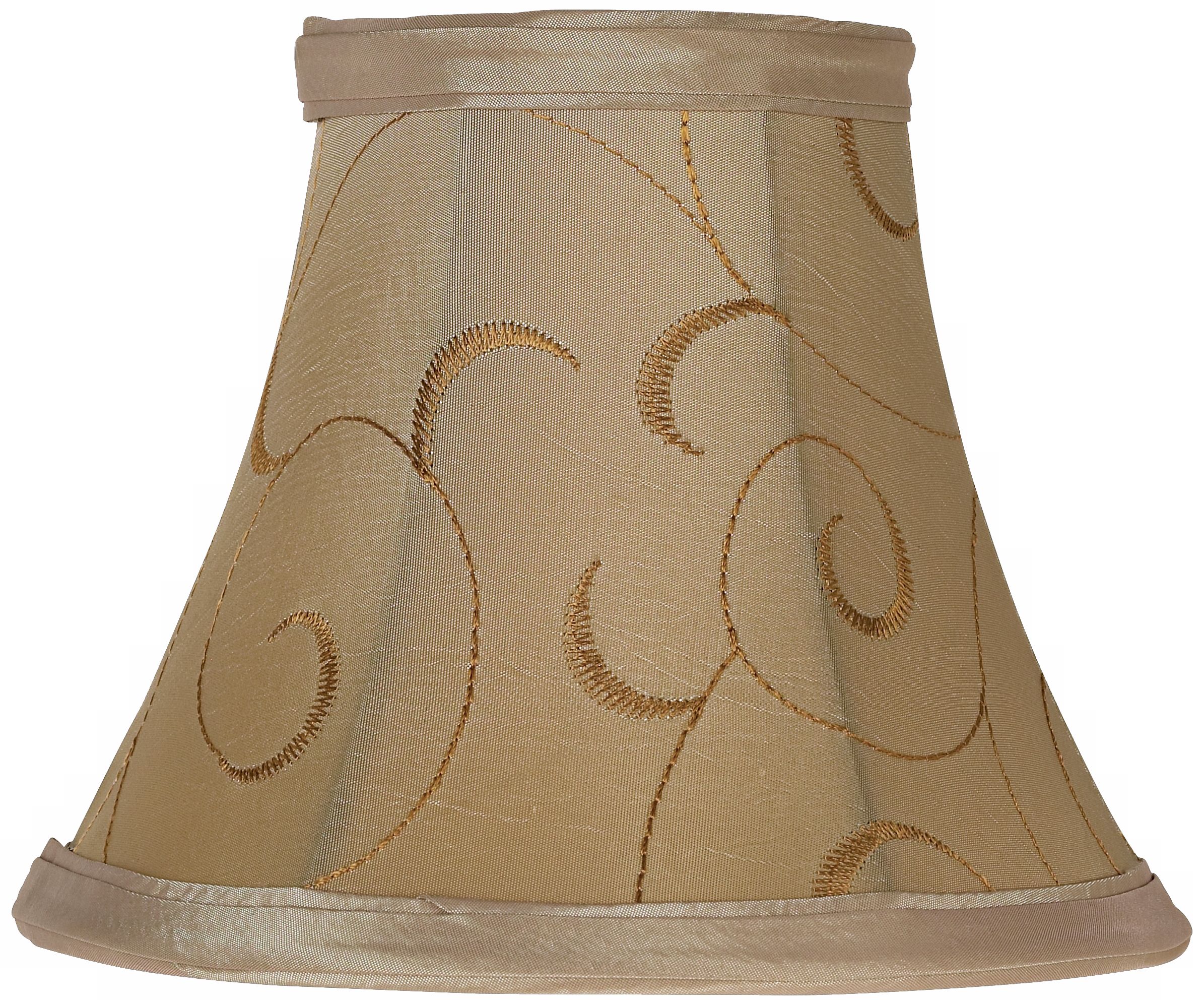 Beige Embroidered Lamp Shade 3x6x5 (Clip-On)
