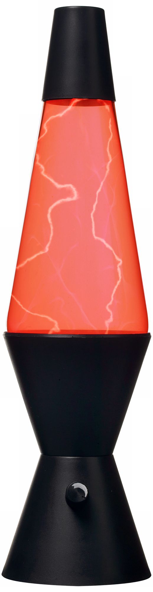 Red Plasma Black Base Party Lava Lamp