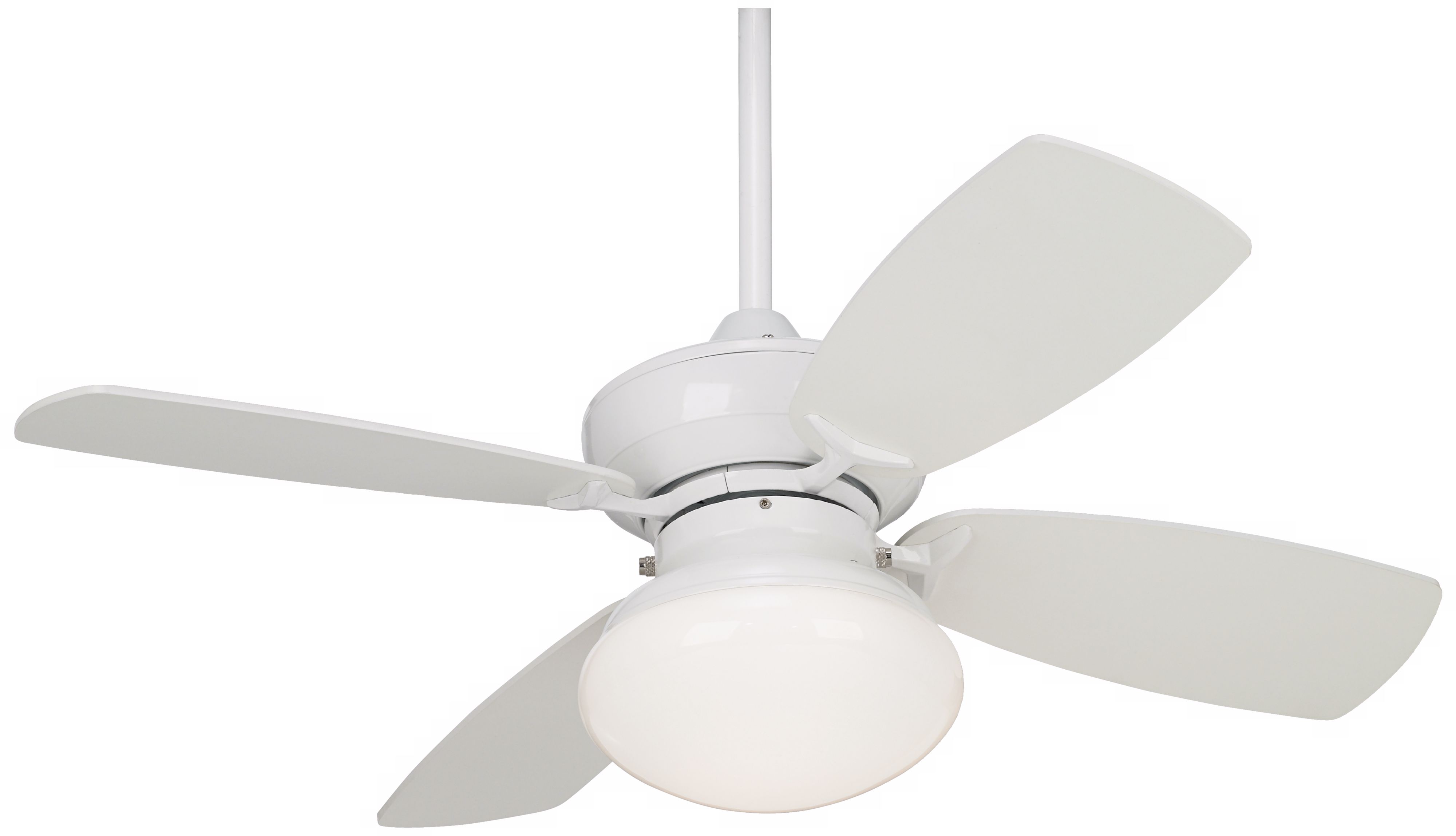 36" Outlook White Ceiling Fan with Light Kit
