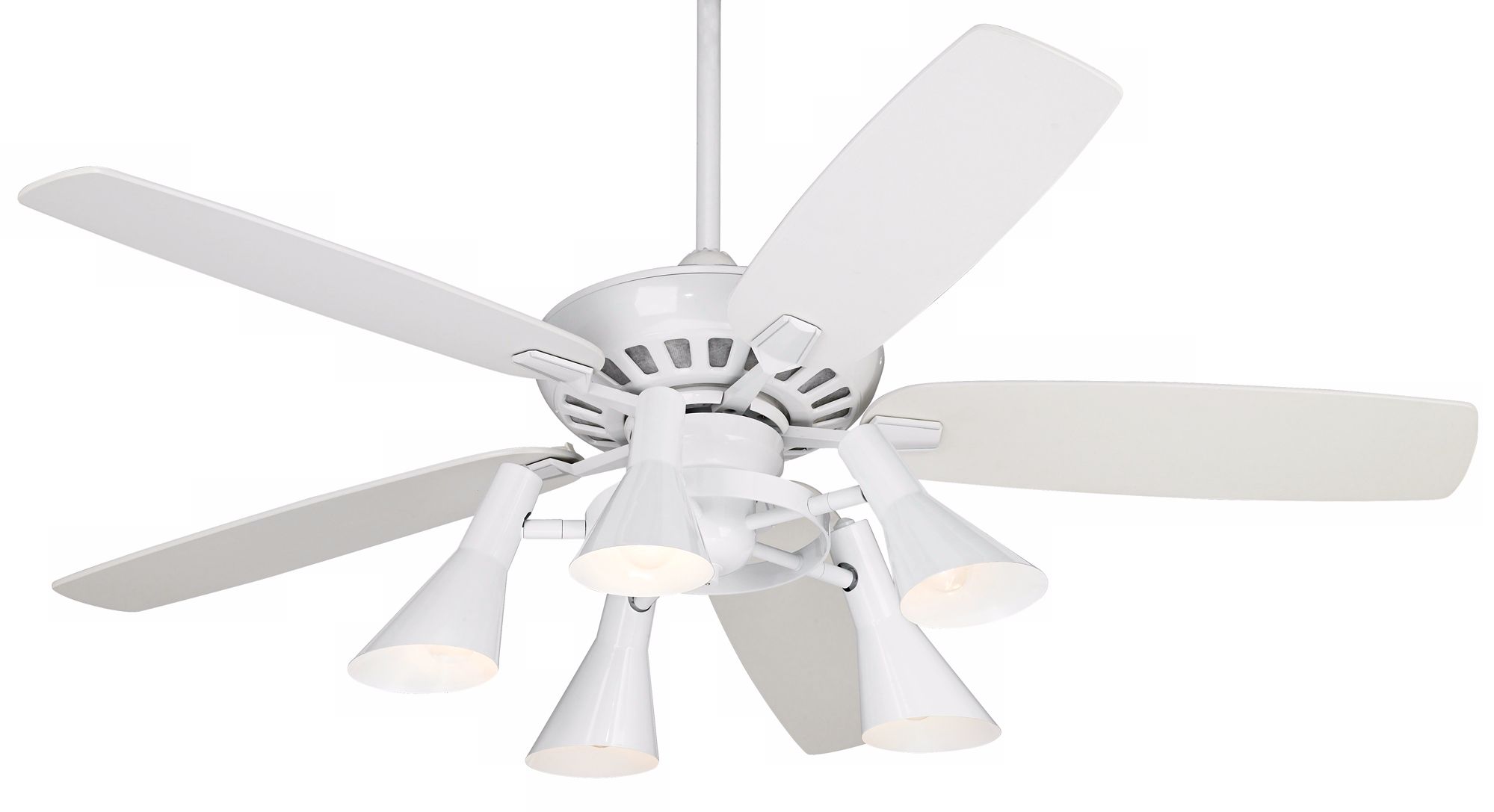 52" Journey White Ceiling Fan with 5-Light Kit
