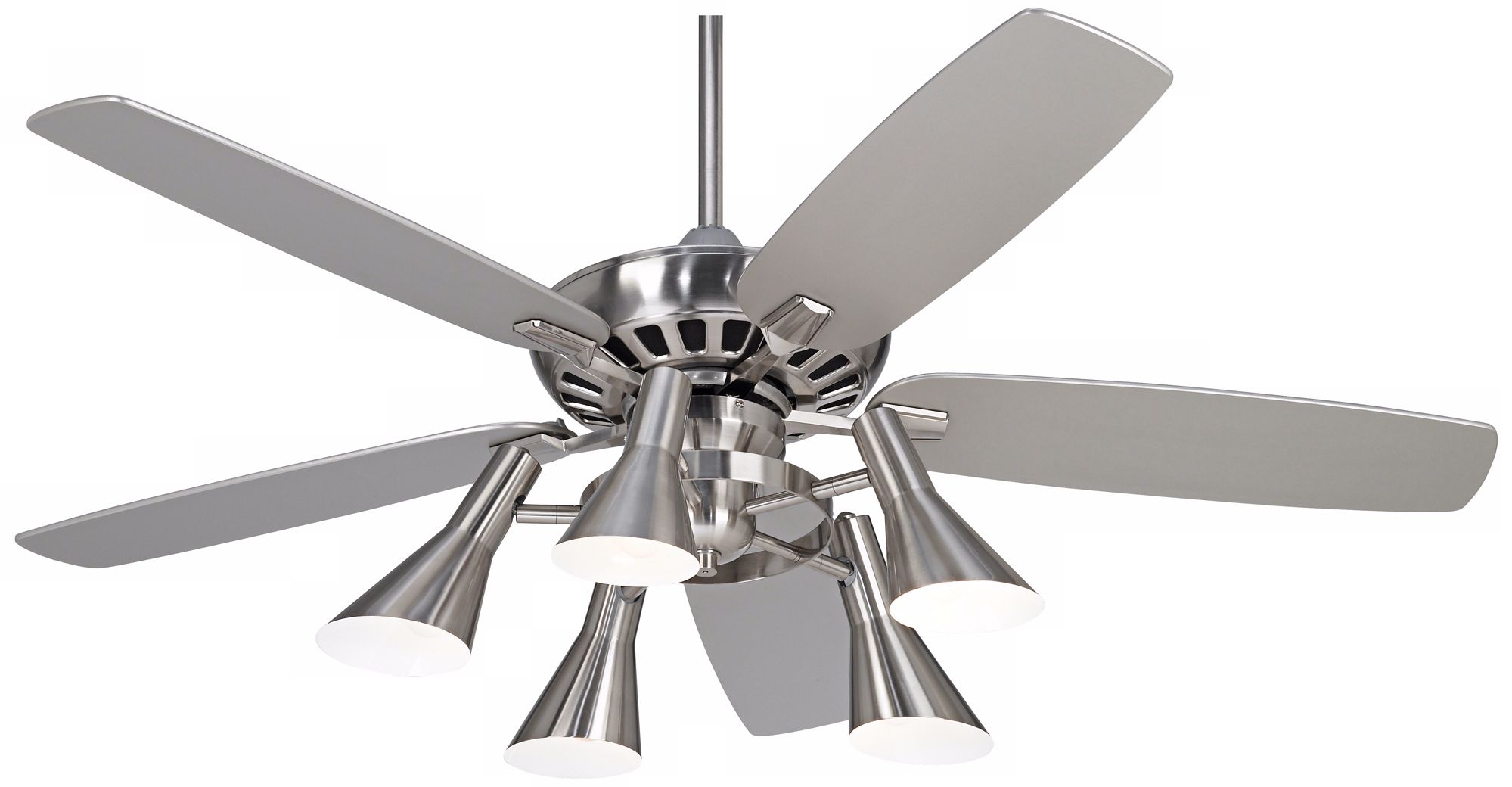 52" Casa Vieja Journey Nickel Light Kit Ceiling Fan