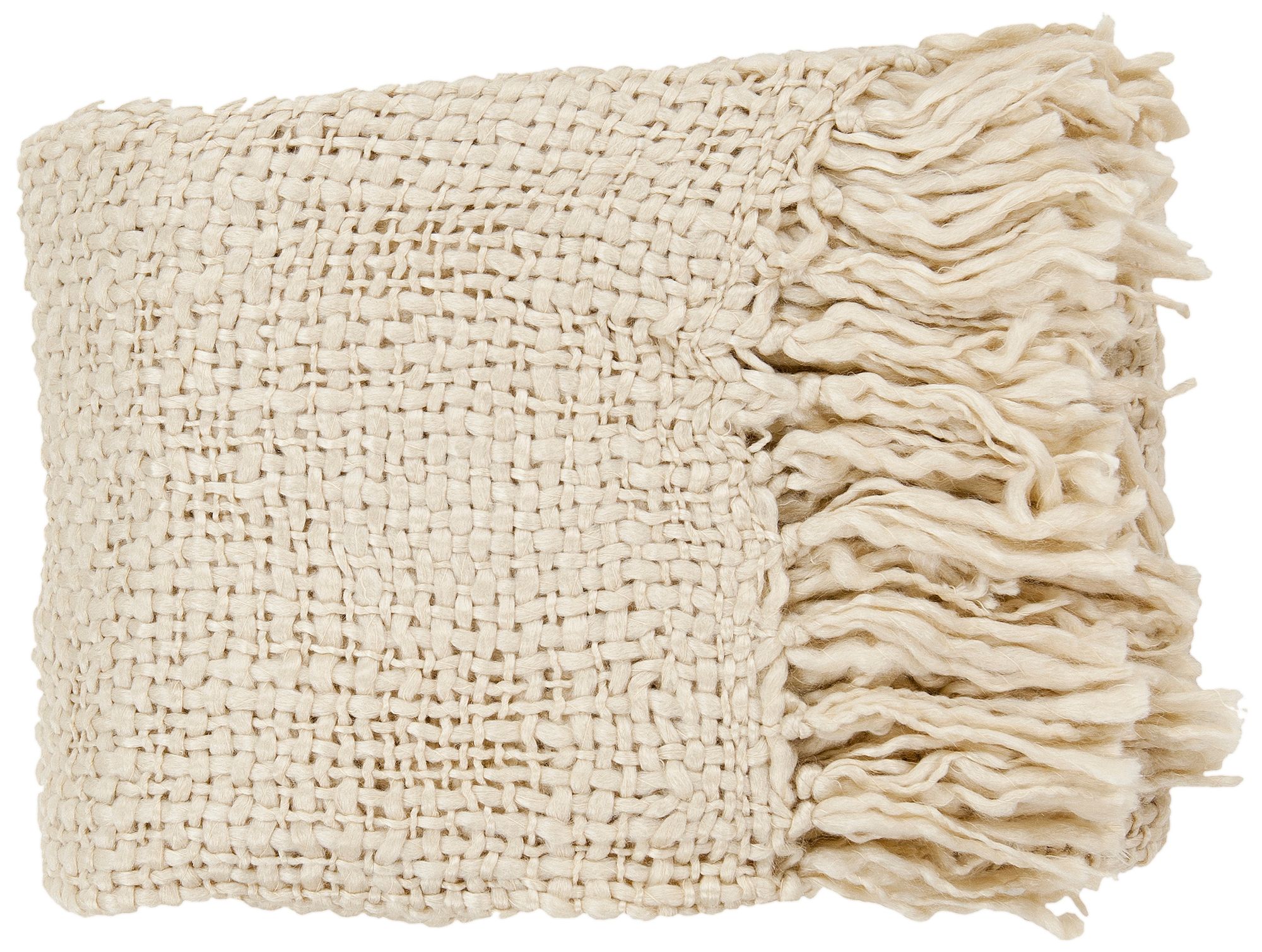 Tobias Collection Ivory Throw