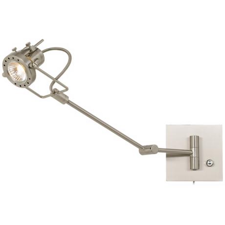 Single Spotlight Plug-In Steel Swing Arm Wall Lamp - #M2822 LampsPlus.com