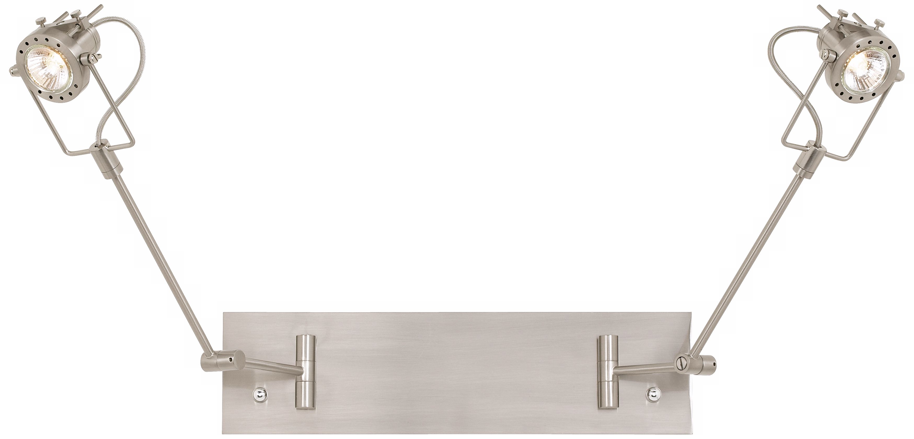 Dual Spotlight Task Swing Arm Wall Lamp
