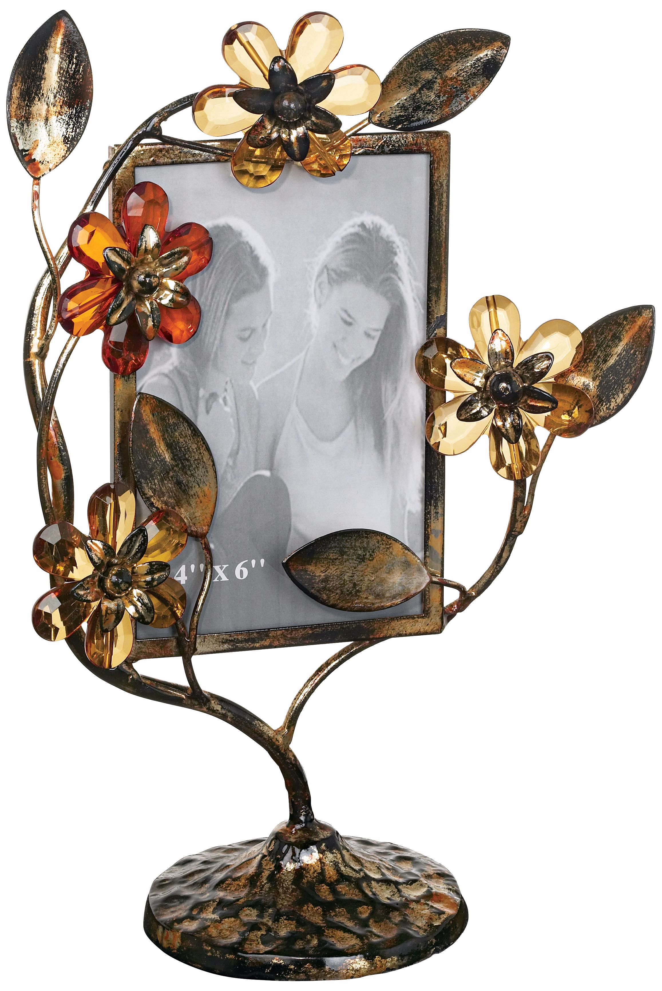 Fall Flowers Metal Picture Frame