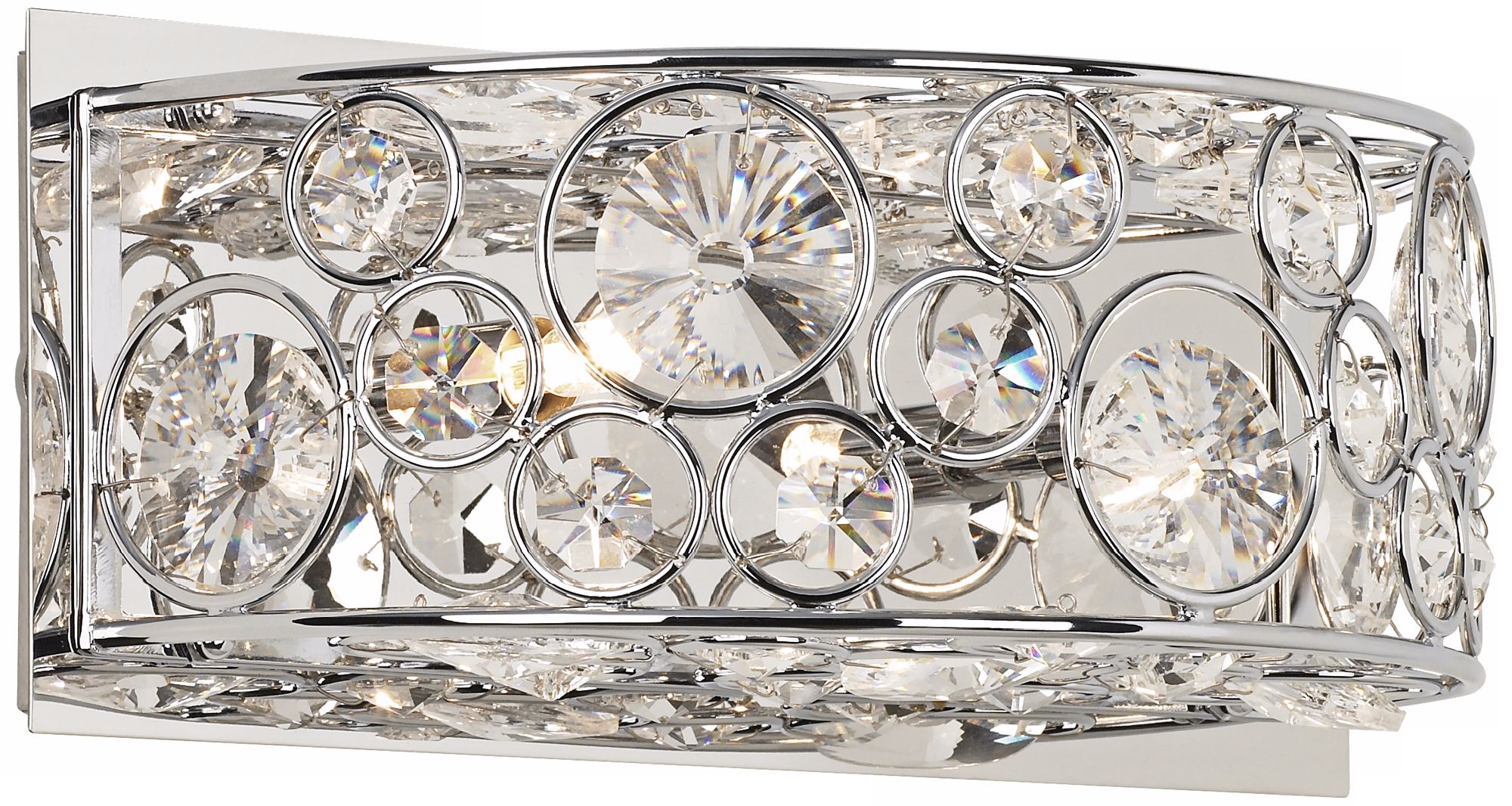Possini Euro Chrome & Crystal 12 1/2" Wide Wall Sconce