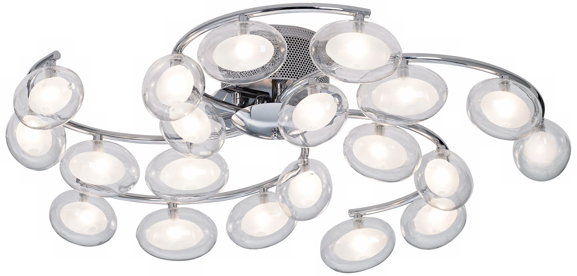 Possini Euro Design Glass Pod Swirl Ceiling Light
