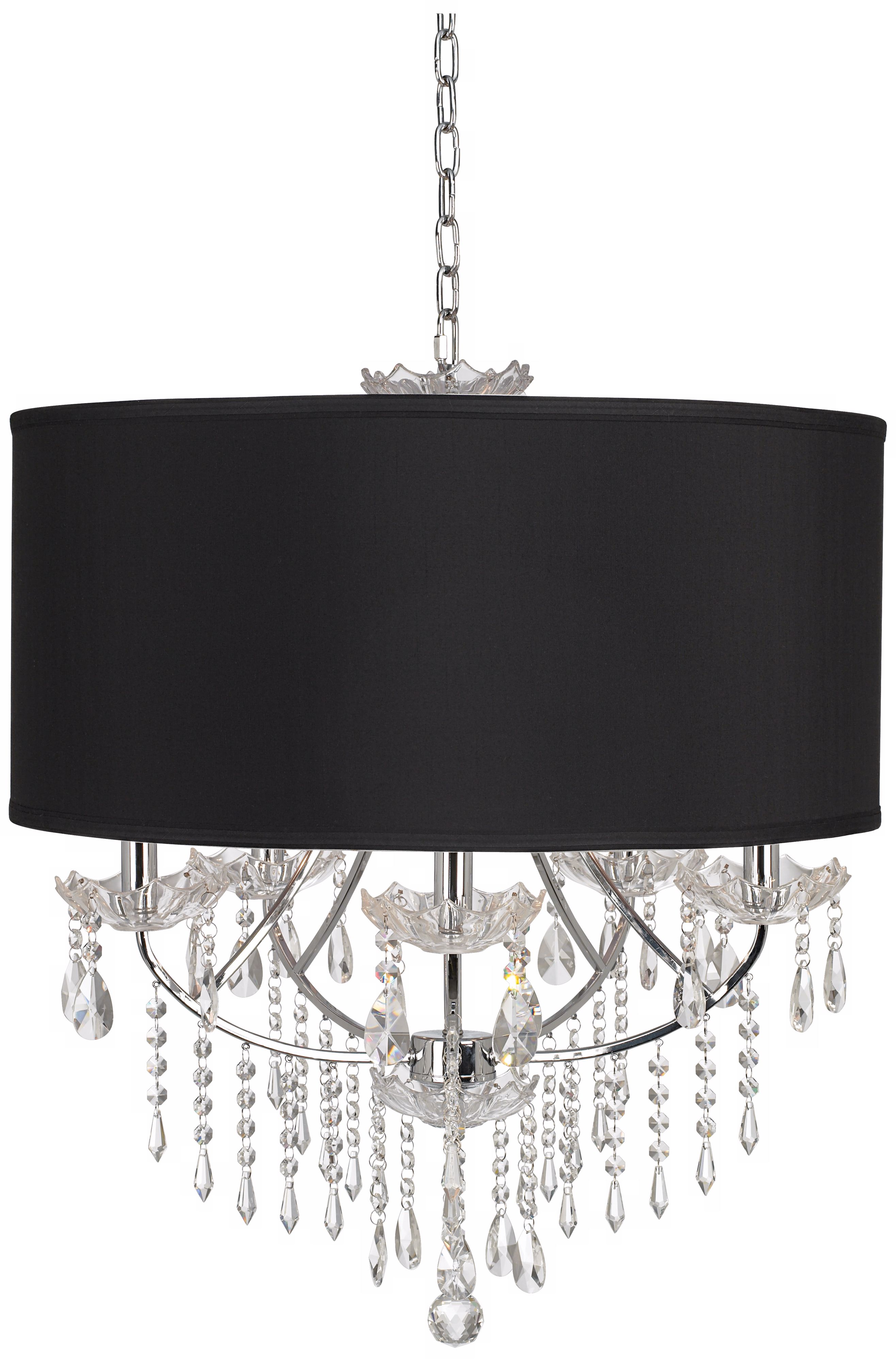 Vienna Full Spectrum  26" Wide Black Fabric Chandelier