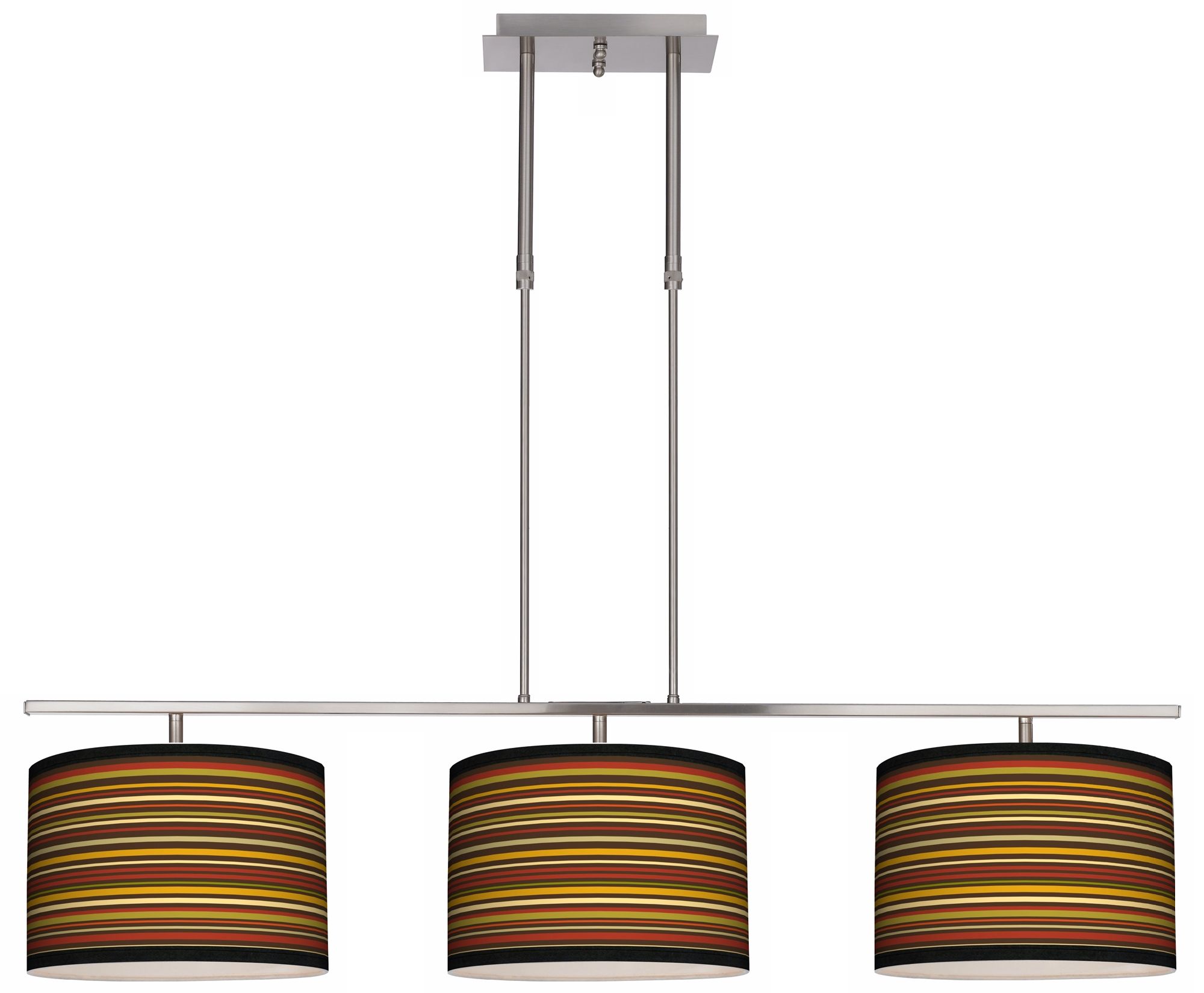 Stacy Garcia Spice Stripe 46" Wide 3 Drum Island Light