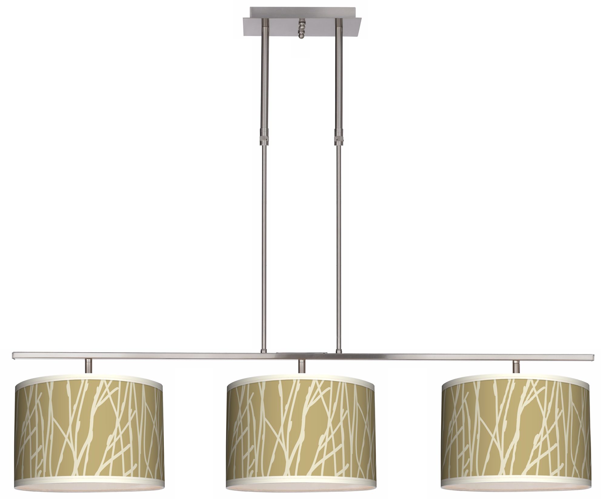 Stacy Garcia Twiggy Birch 46" Wide 3 Drum Island Light