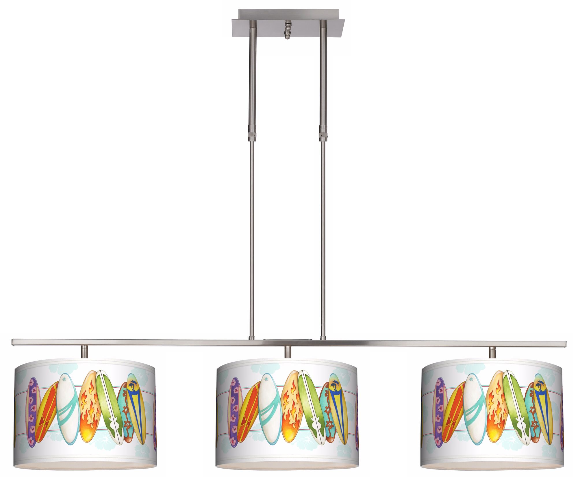 Surfboard Time 46" Wide 3 Drum Island Light