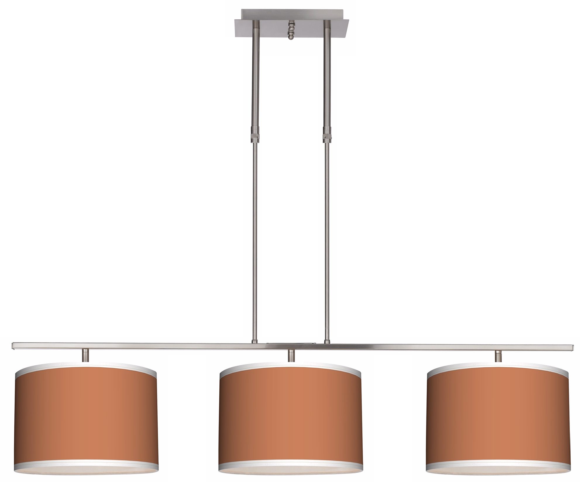 Chrysanthemum 46" Wide Bar Hanging 3 Drum Island Light