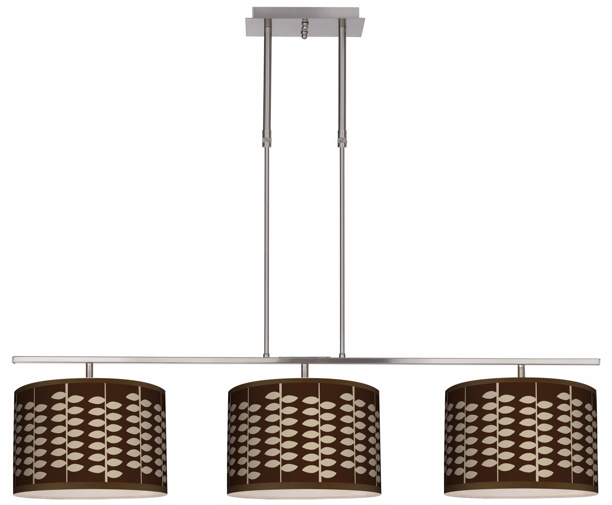 Hi Fi 46" Wide Bar Hanging 3 Drum Island Light