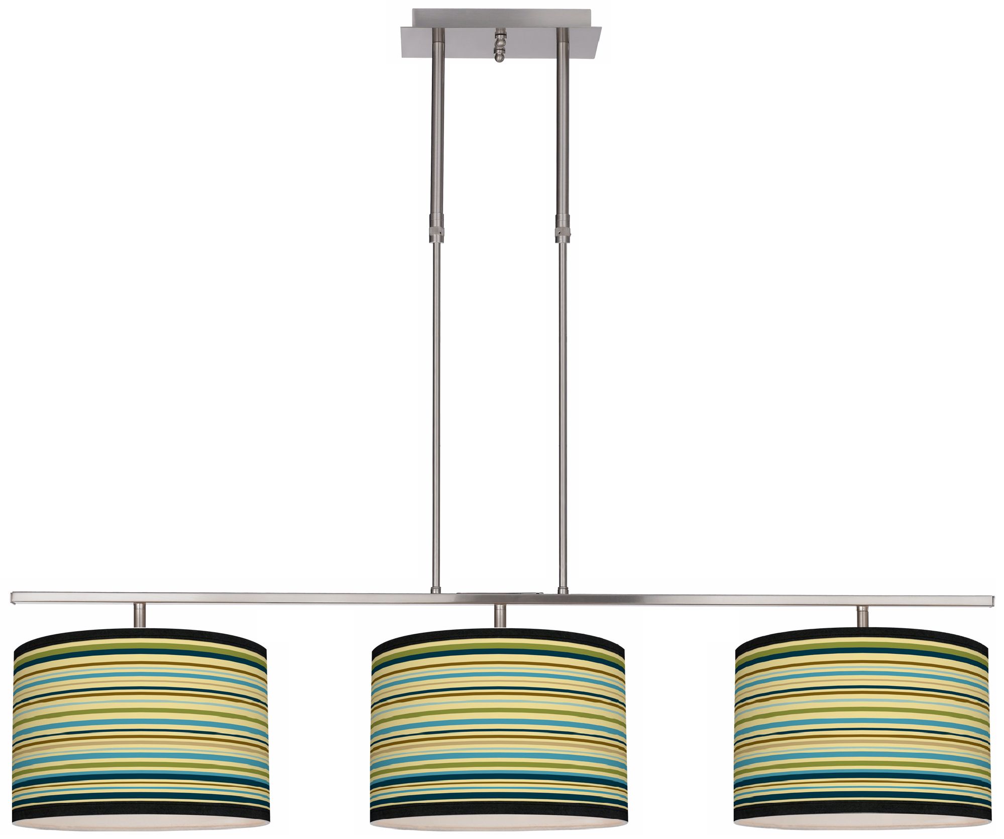 Stacy Garcia Kiwi Tini Stripe Hanging 3 Drum Island Light