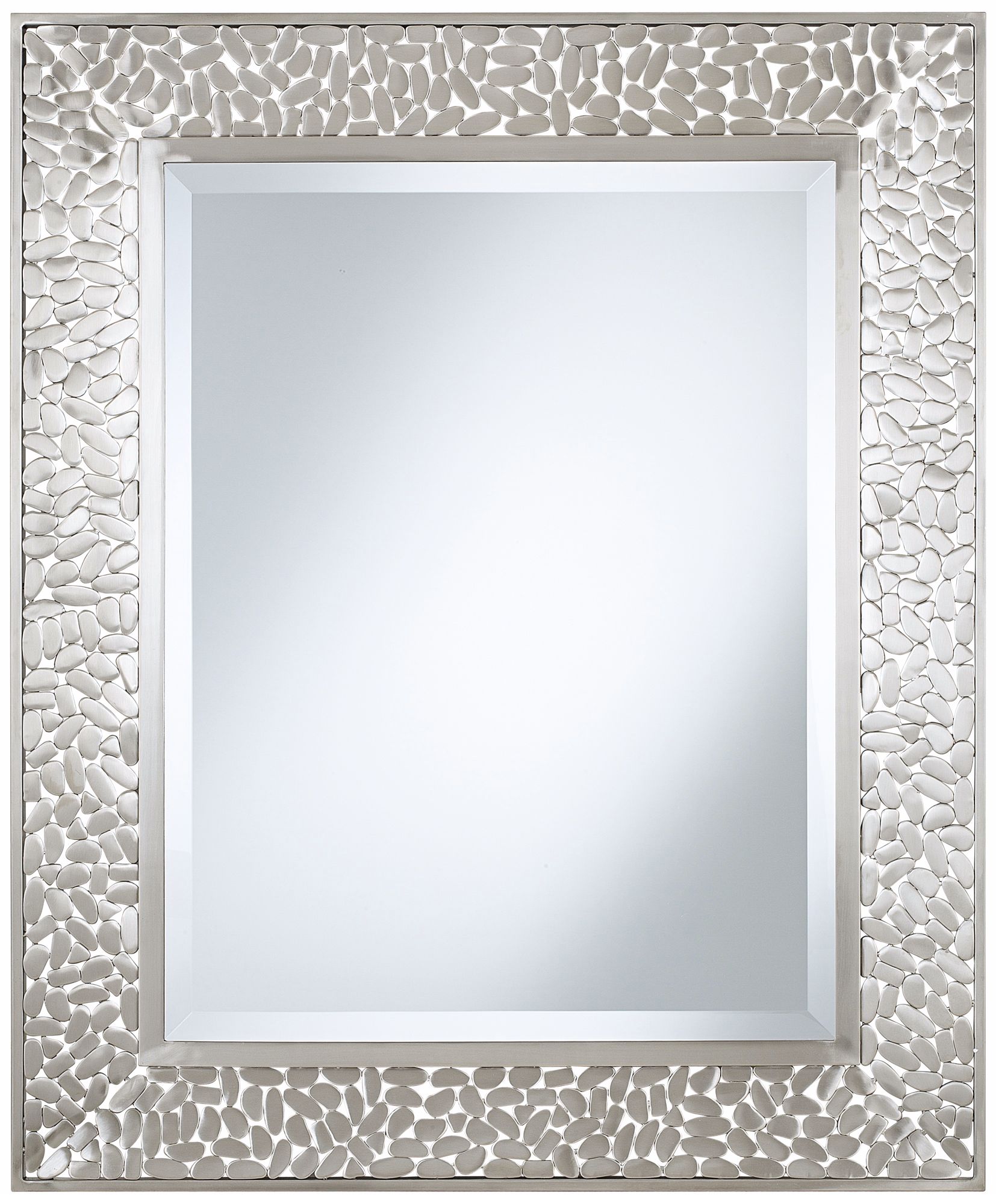 Satin Nickel Plated Frame 36" High Wall Mirror