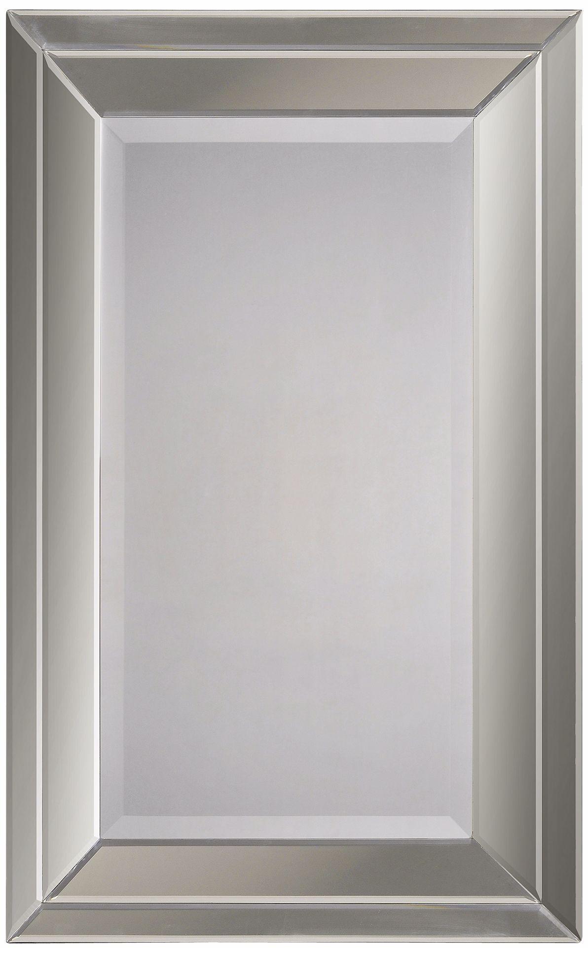 Frameless Beveled Rectangular 38" High Wall Mirror