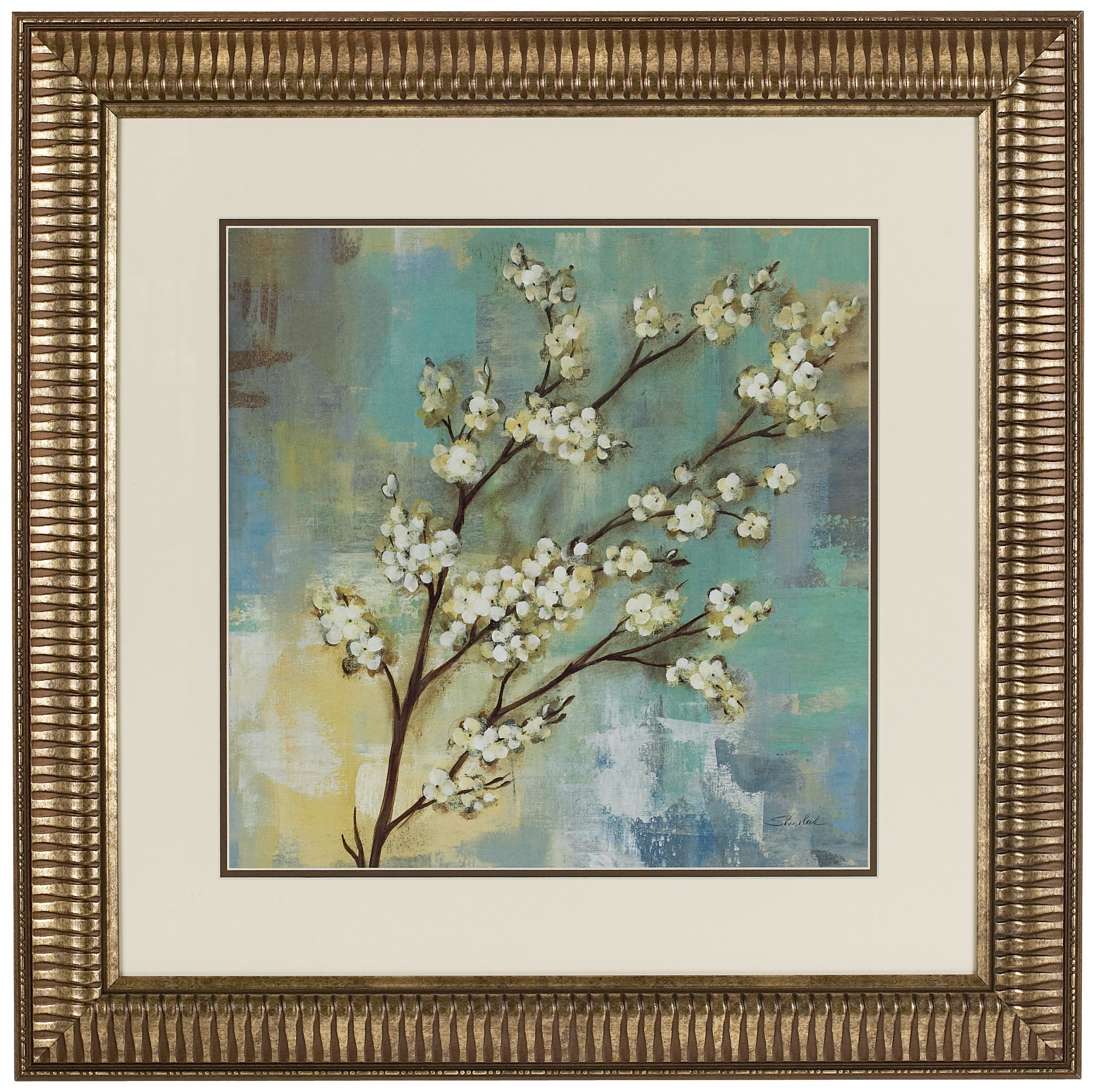 Springtime Kyoto Blossoms 24" Square Wall Art