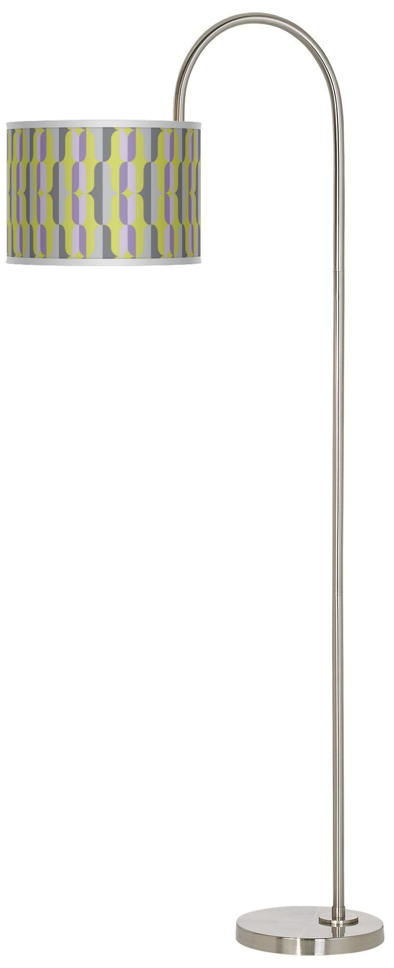 Side By Side Arc Tempo Giclee Floor Lamp