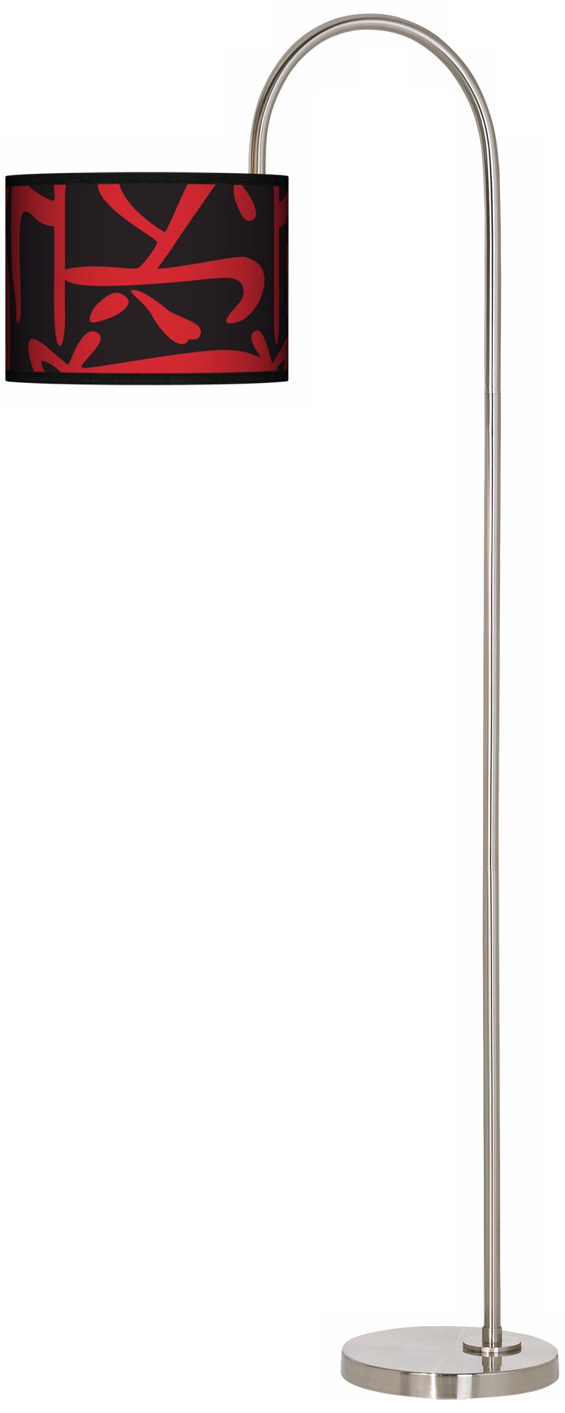 Asian Flair Arc Tempo Giclee Floor Lamp