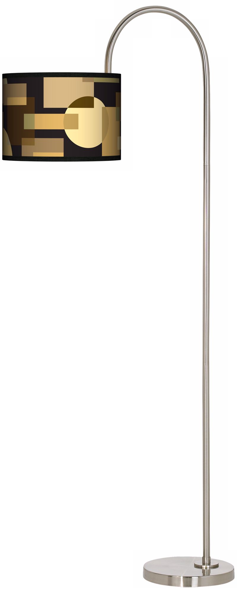 Earthy Geometrics Arc Tempo Giclee Floor Lamp
