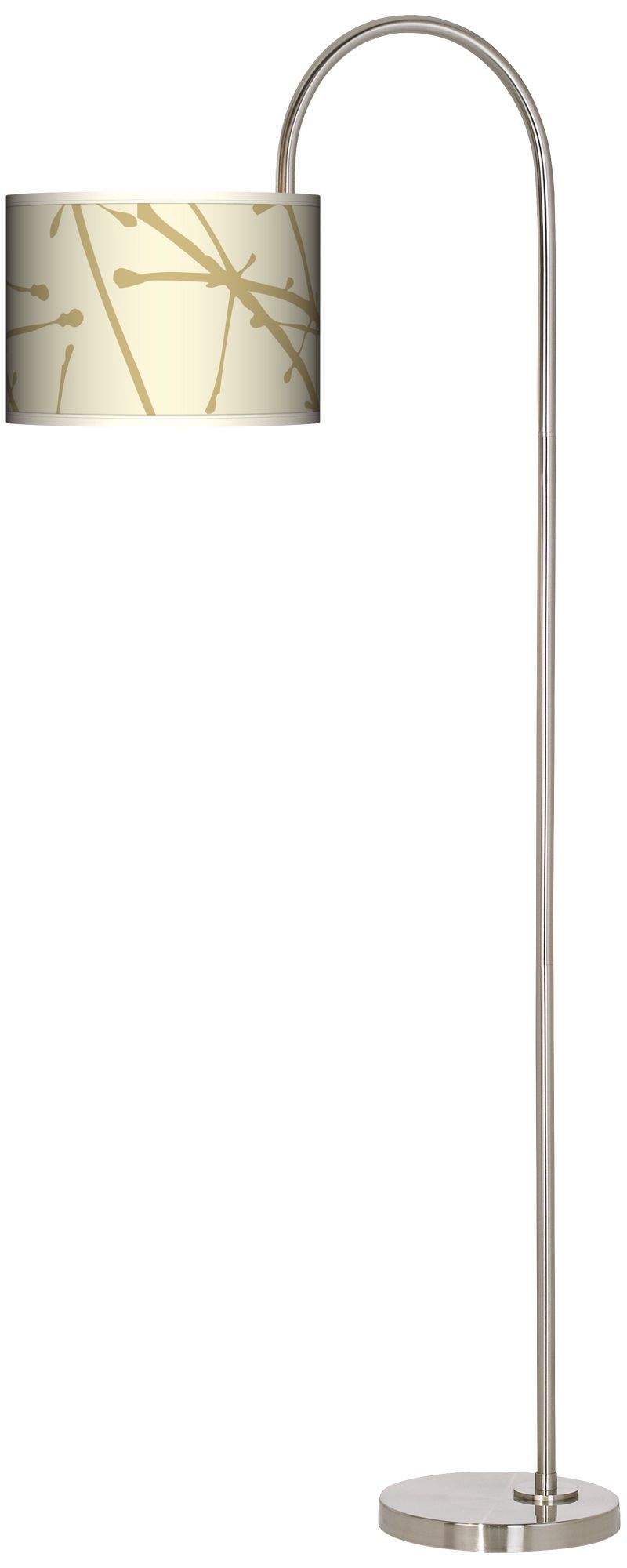 Stacy Garcia Calligraphy Tree Birch Arc Tempo Giclee Floor Lamp