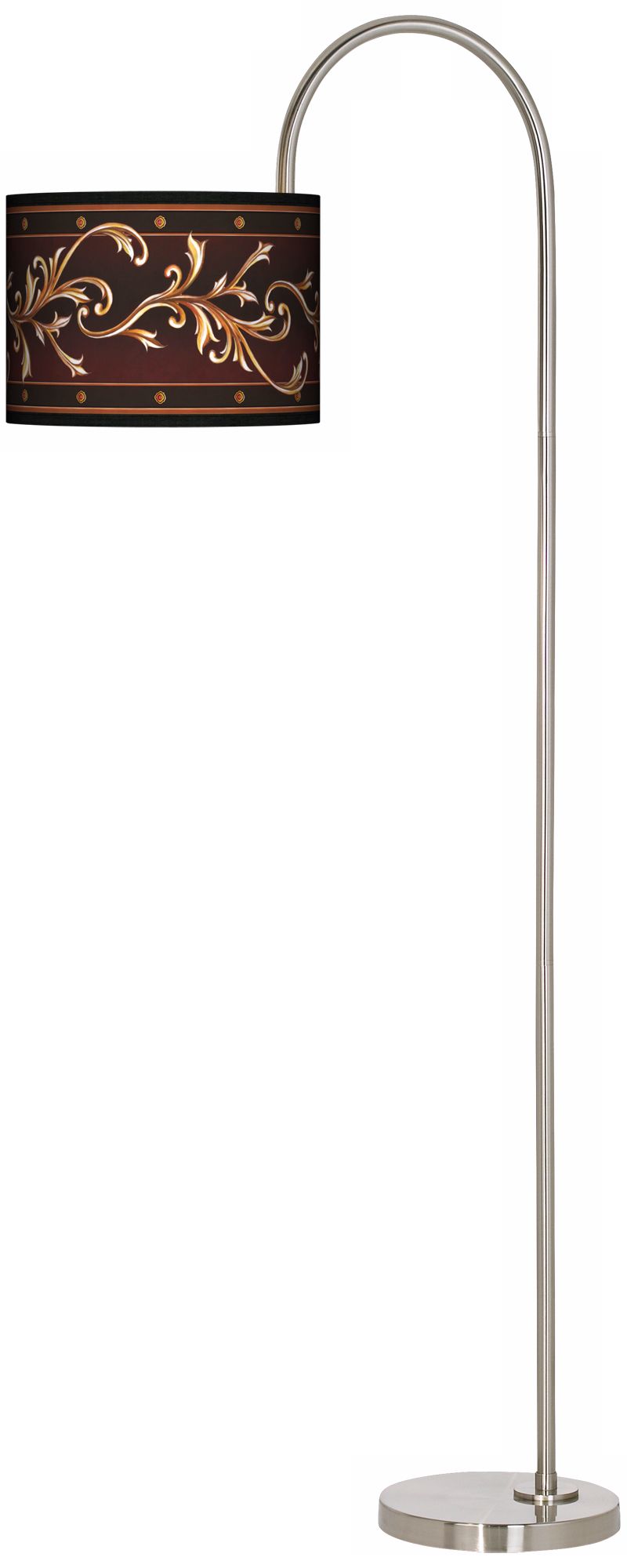 Athenia Leaf Arc Tempo Giclee Floor Lamp
