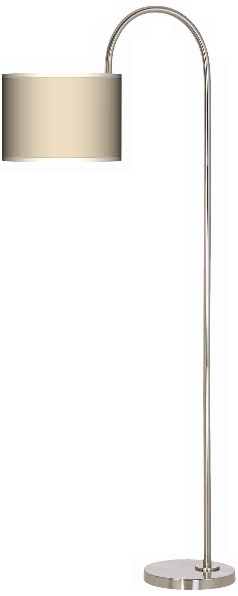 Softer Tan Arc Tempo Giclee Floor Lamp