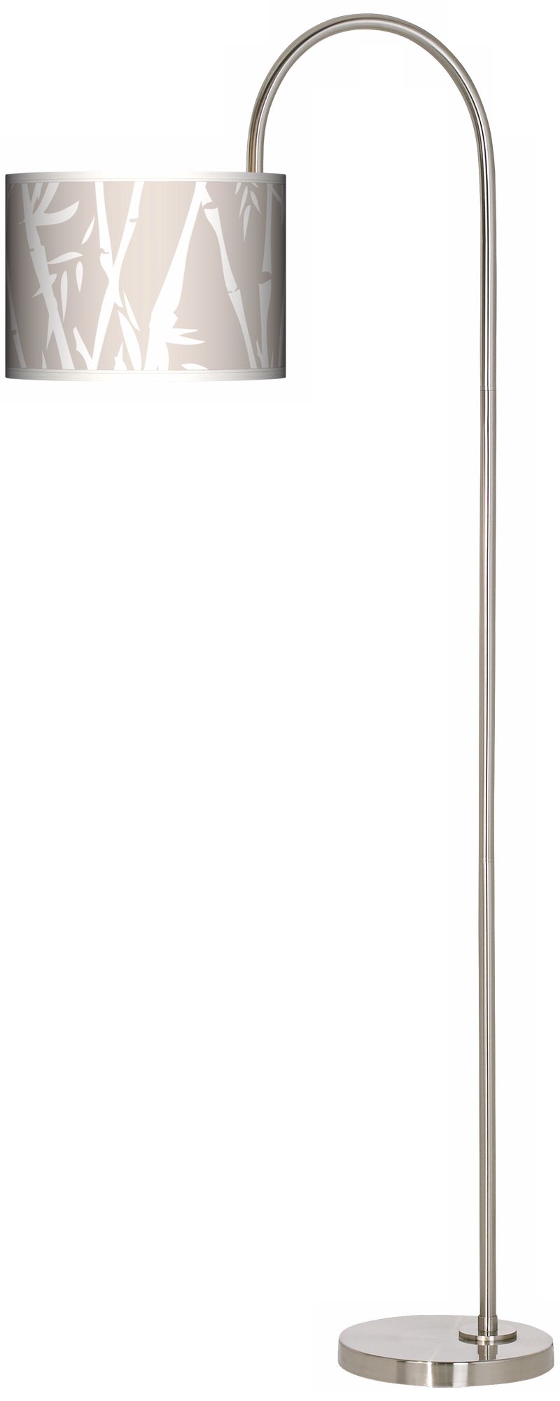 Mist Bamboo Arc Tempo Giclee Floor Lamp