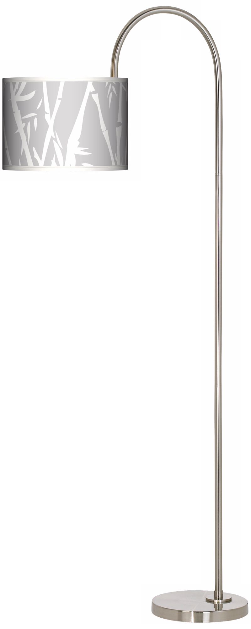 Cloud Bamboo Arc Tempo Giclee Floor Lamp