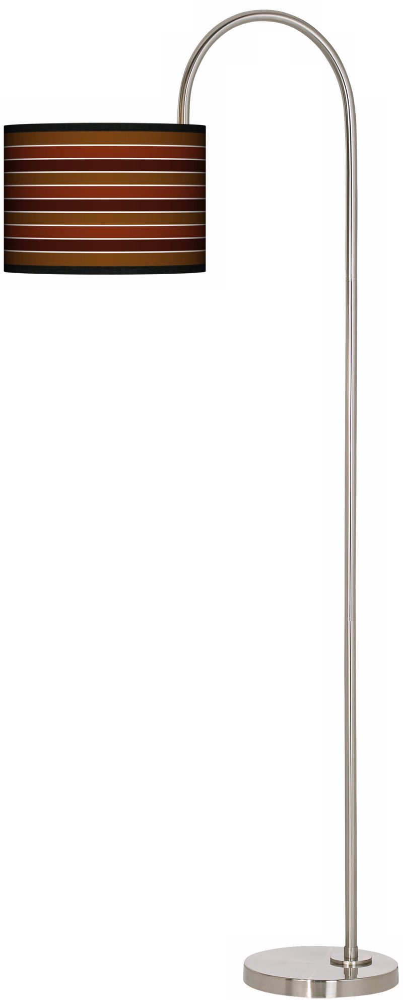 Tones of Sienna Arc Tempo Giclee Floor Lamp