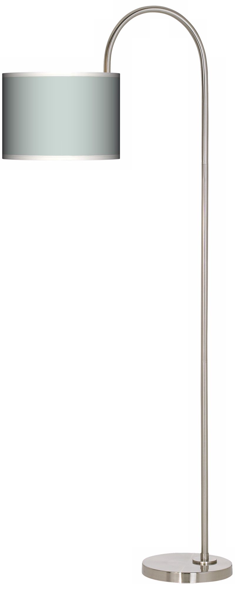 Metro Gray Arc Tempo Giclee Floor Lamp
