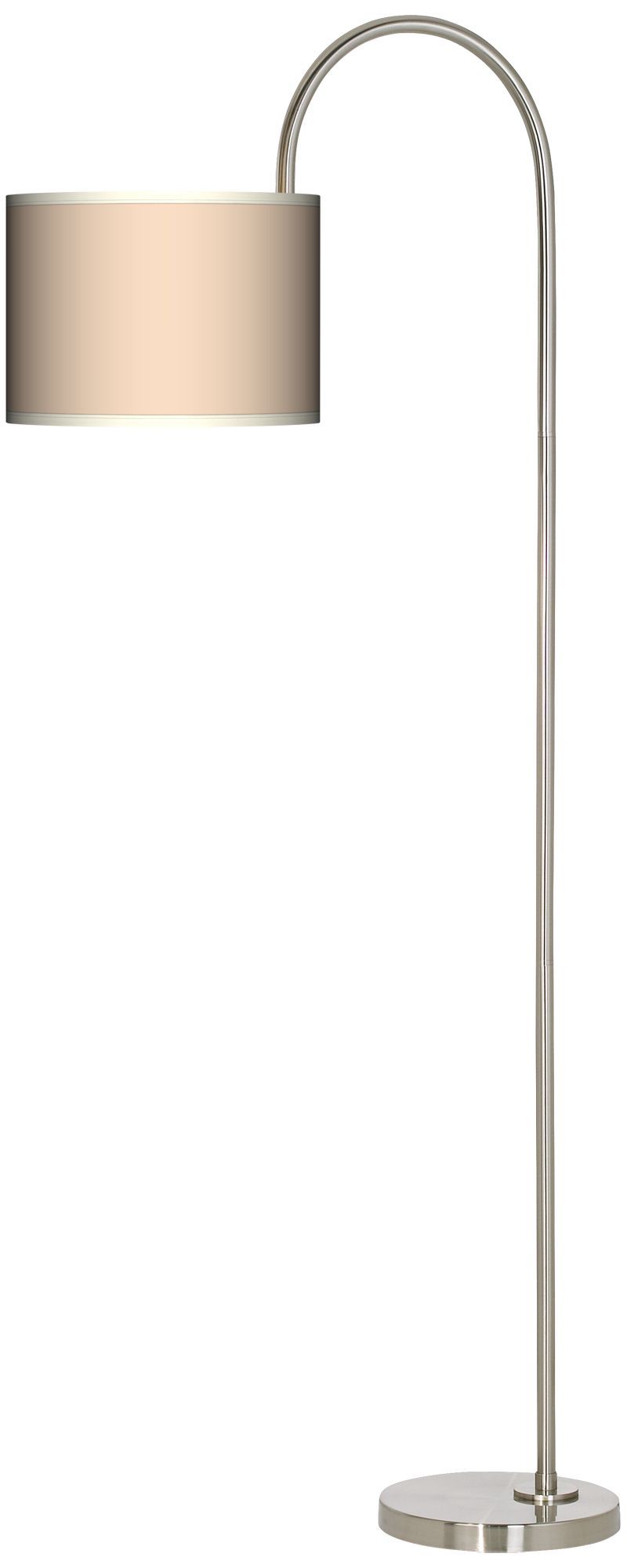 Southern Peach Arc Tempo Giclee Floor Lamp