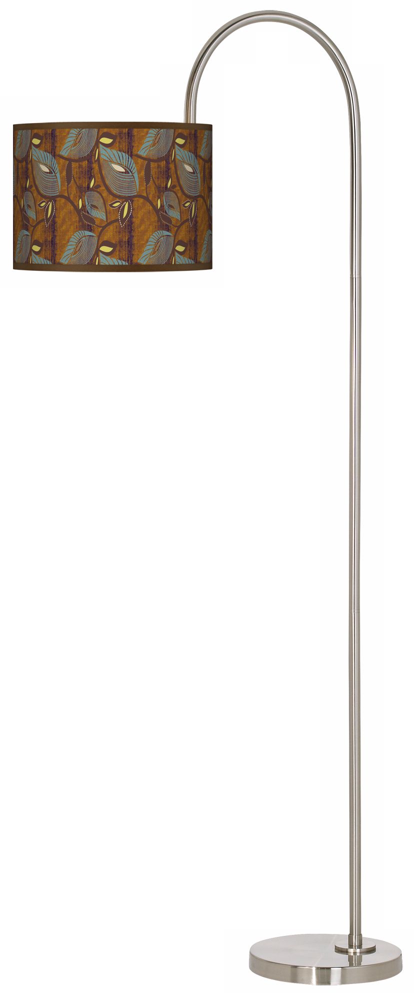 Stacy Garcia Theatric Vine Peacock Arc Tempo Giclee Floor Lamp