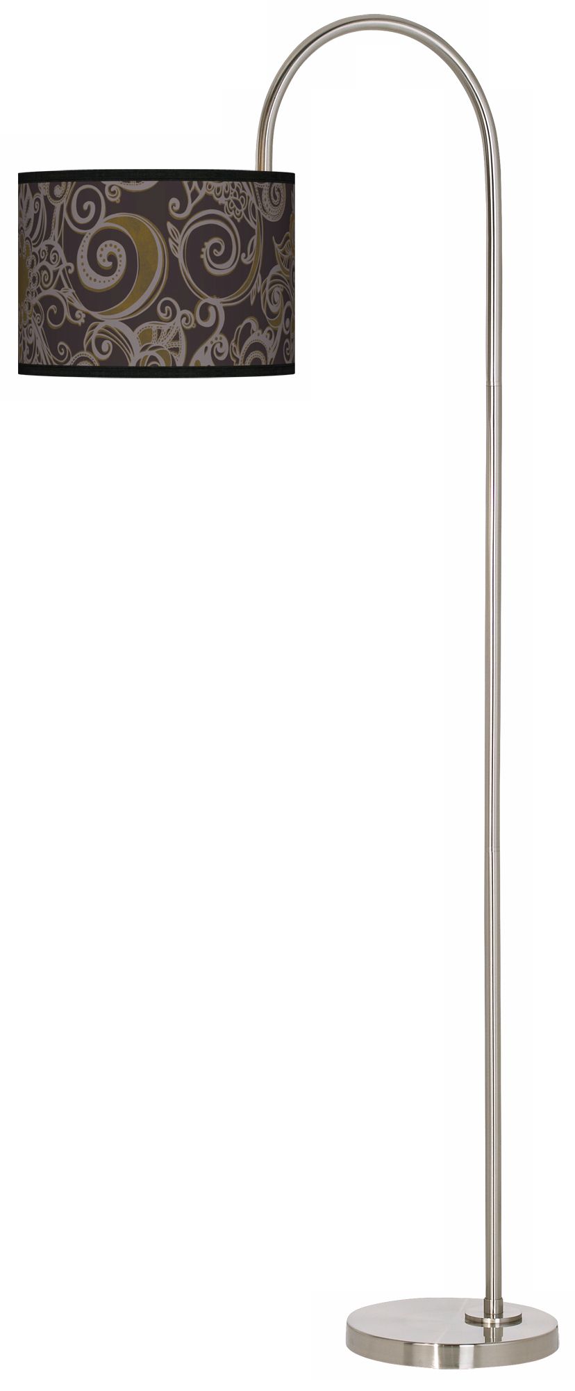 Stacy Garcia Ornament Metal Arc Tempo Giclee Floor Lamp