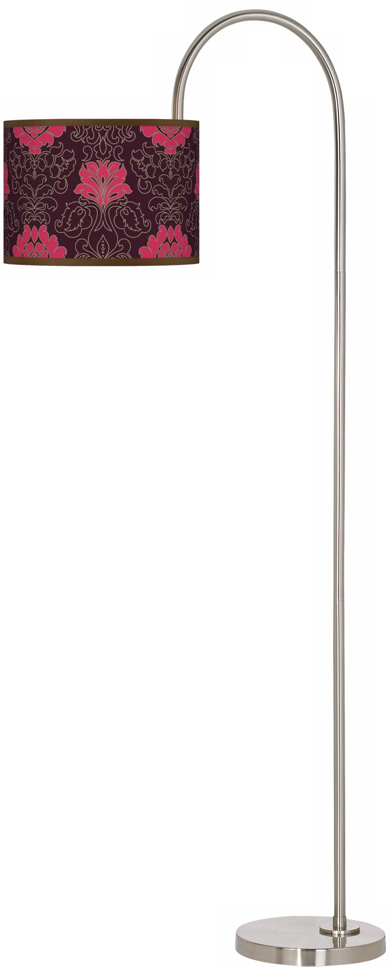 Stacy Garcia Florentia Wild Berry Giclee Arc Tempo Floor Lamp