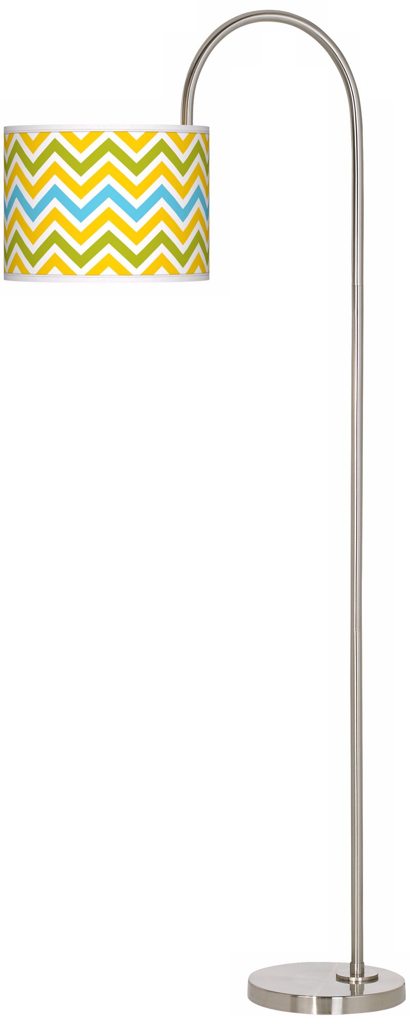 Citrus Zig Zag Giclee Floor Lamp