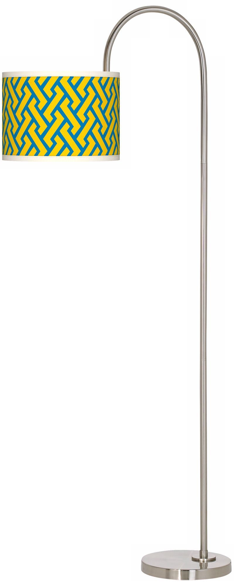 Yellow Brick Weave Giclee Floor Lamp