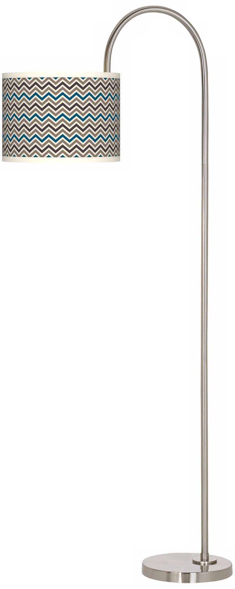 Zig Zag Arc Tempo Giclee Floor Lamp