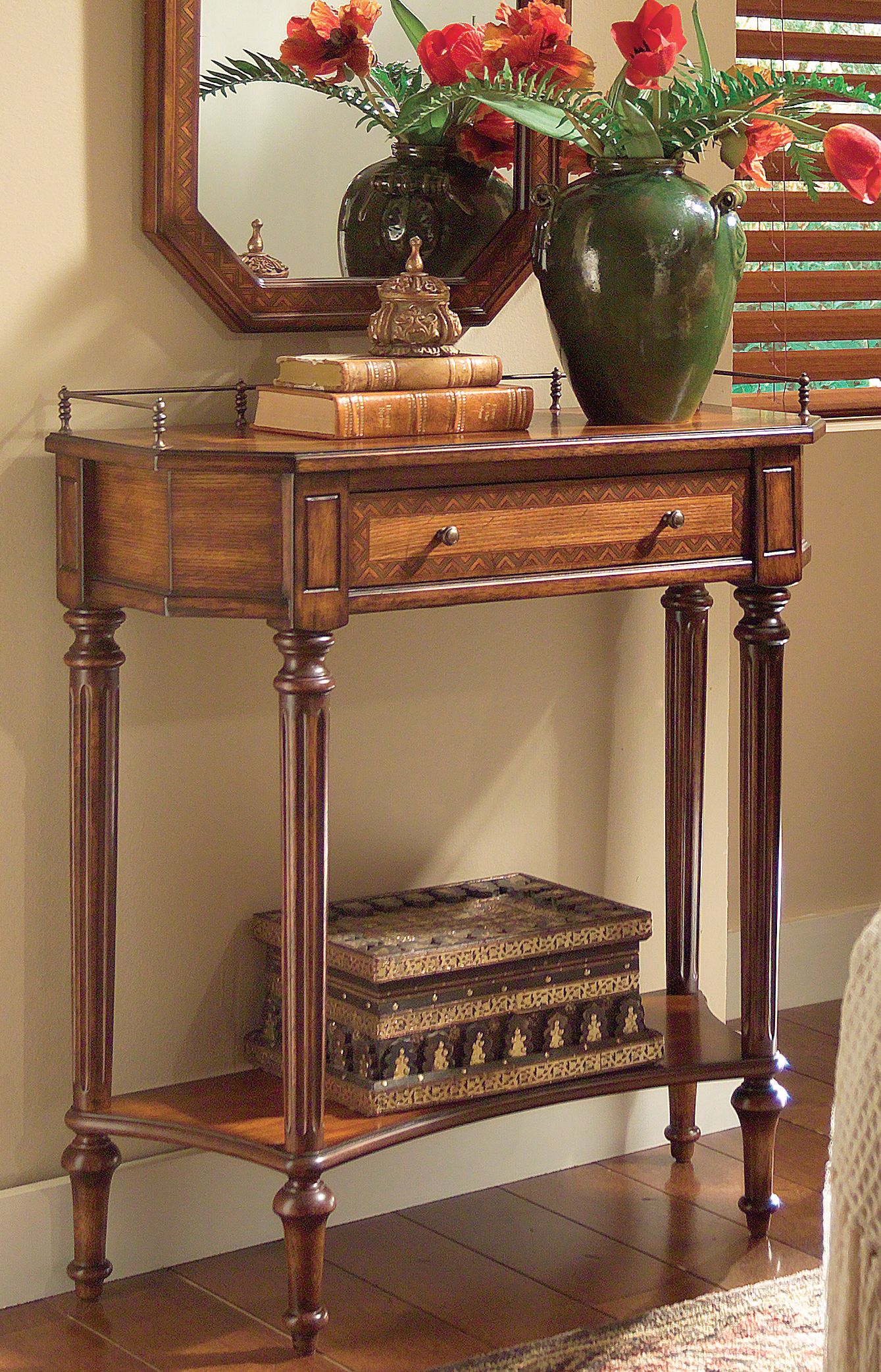 Masterpiece Collection Umber Finish Console Table