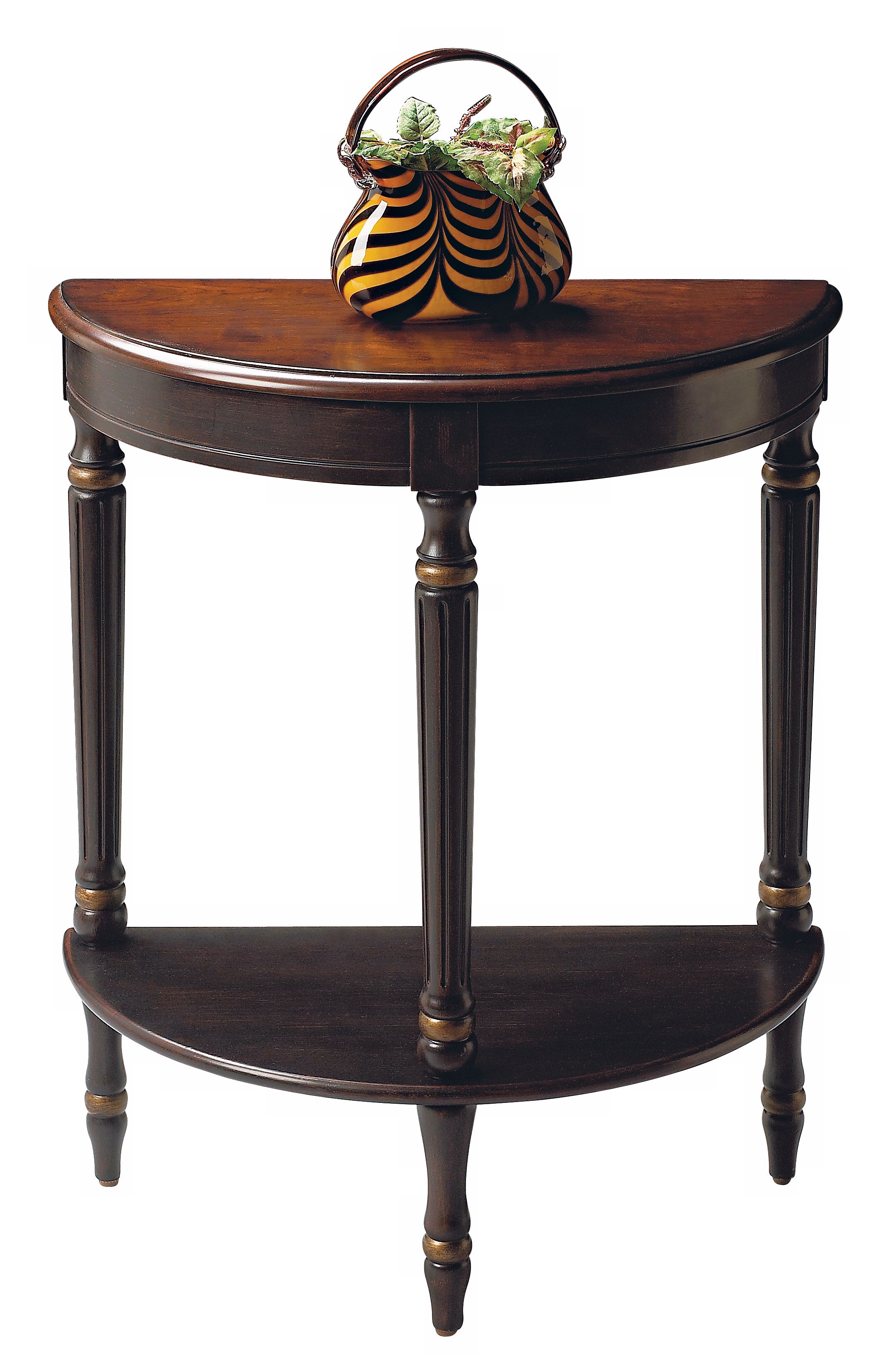 Artists Originals Collection Cafe Noir Demilune Accent Table