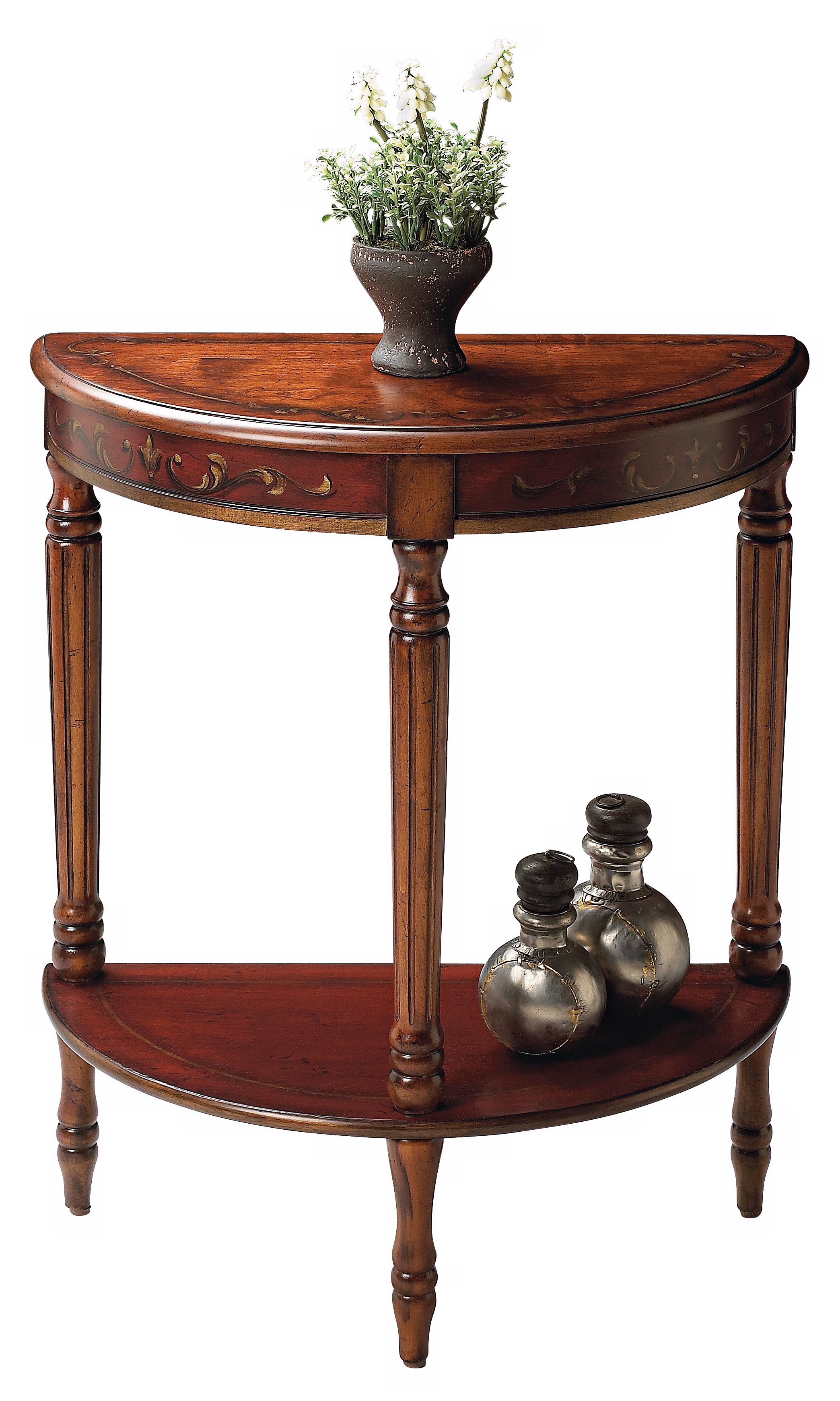 Artists Originals Collection Cherry Demilune Console Table