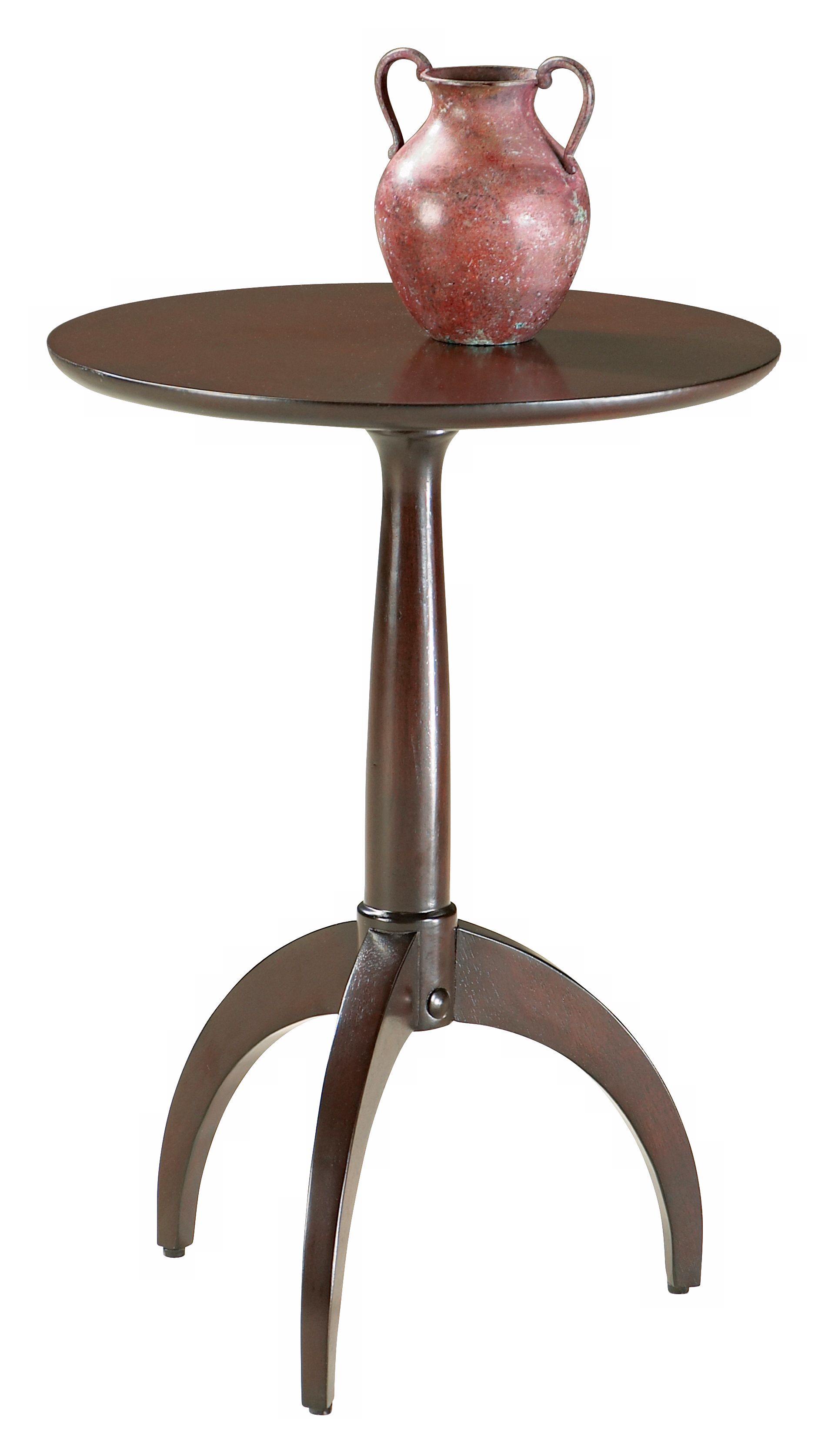 Loft Collection Merlot Finish Round Pedestal Table