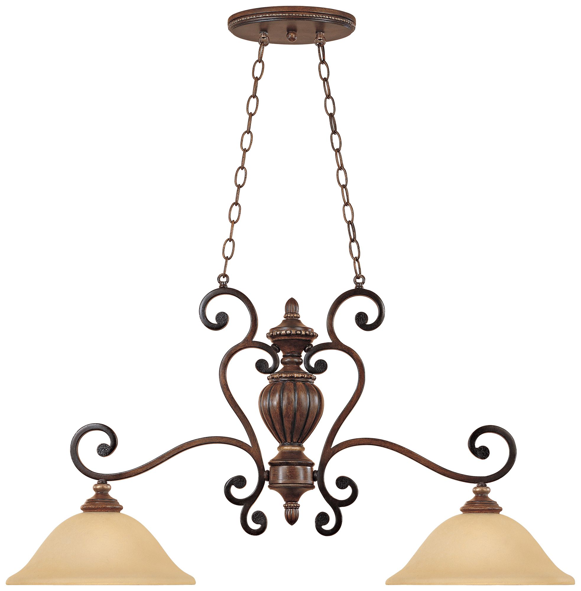Montreaux Burnished Walnut 38 3/4" Wide Island Chandelier