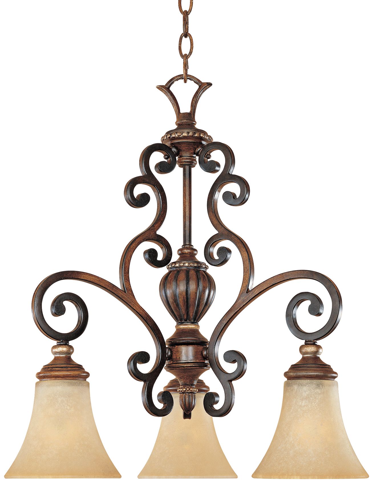 Montreaux Burnished Walnut 21 1/4" Wide Chandelier