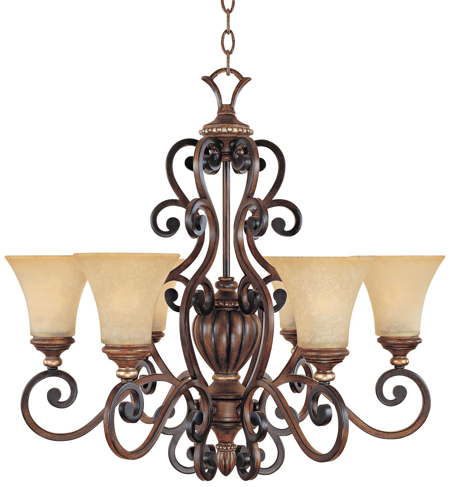 Montreaux Burnished Walnut 28 3/4" Wide Chandelier