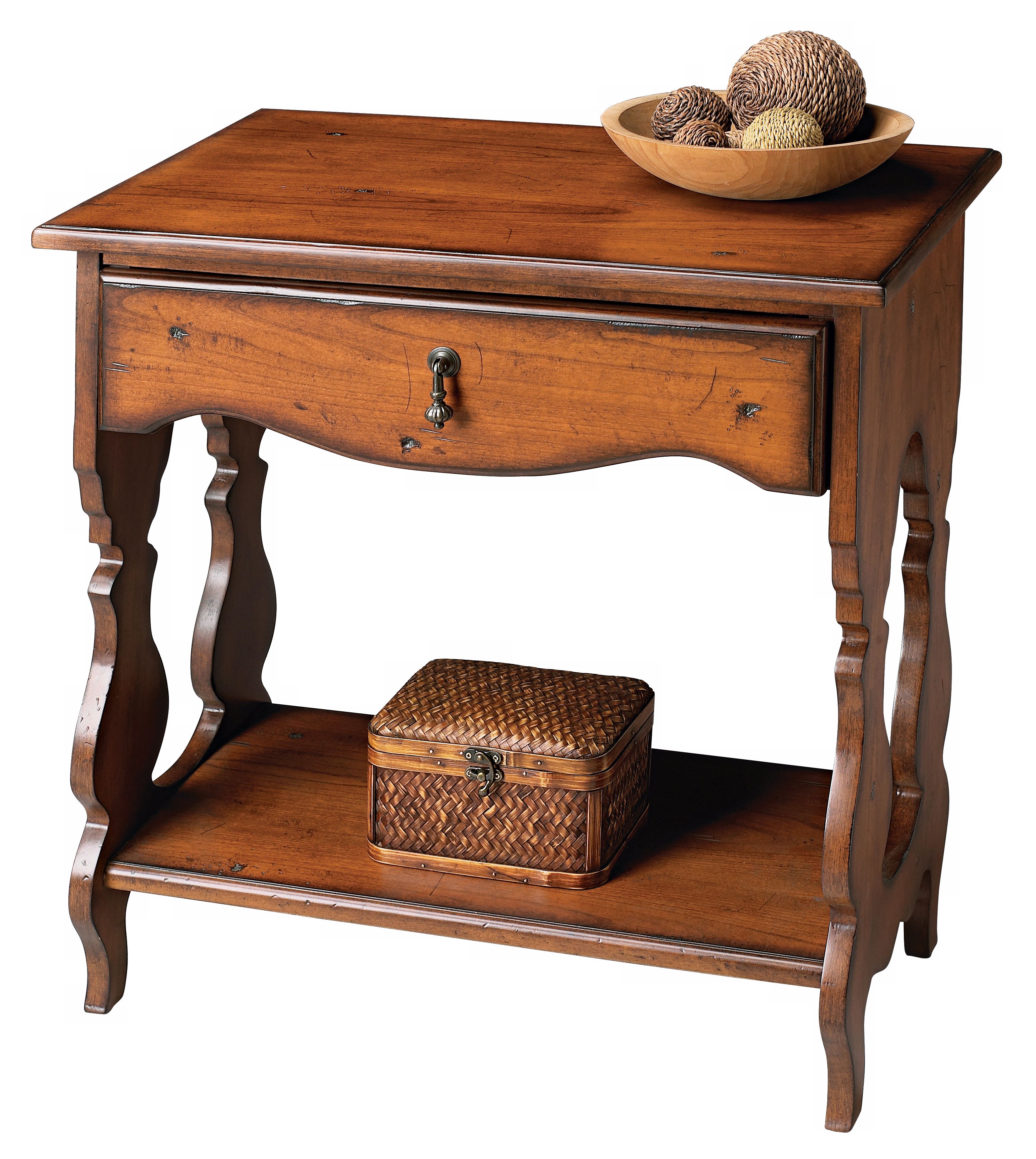 Masterpiece Collection Distressed Cherry Side Table