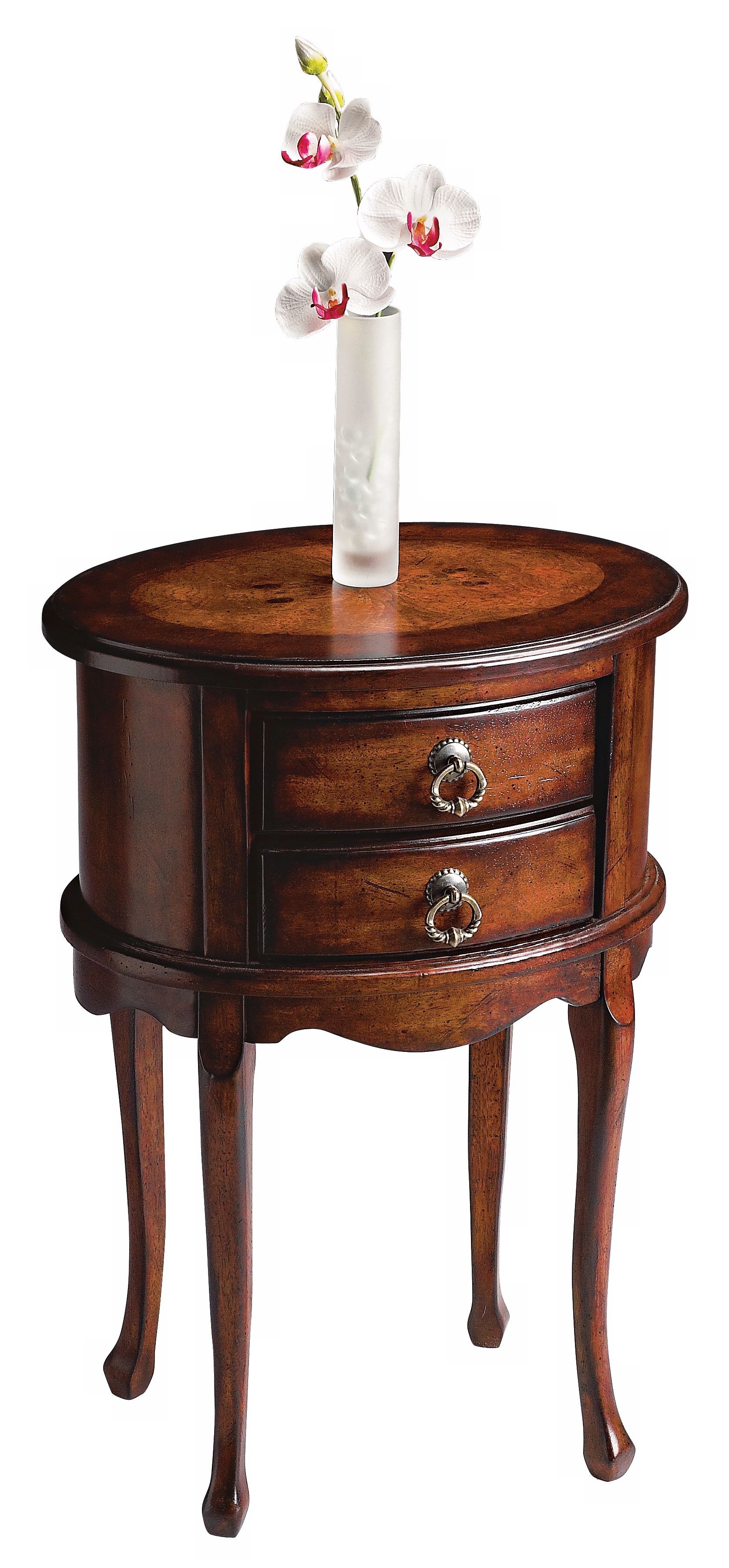 Plantation Distressed Cherry Collection Oval Side Table