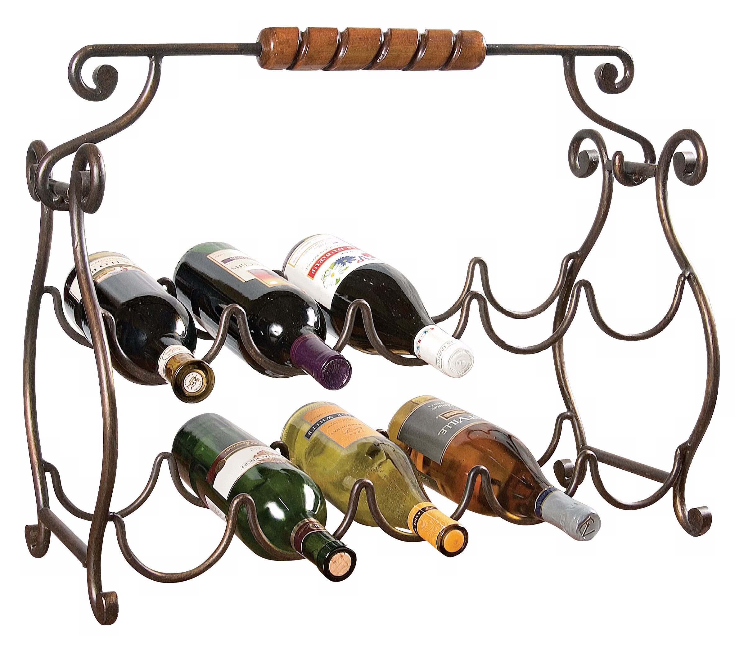 Metalworks Collection Antique Finish Wine Rack