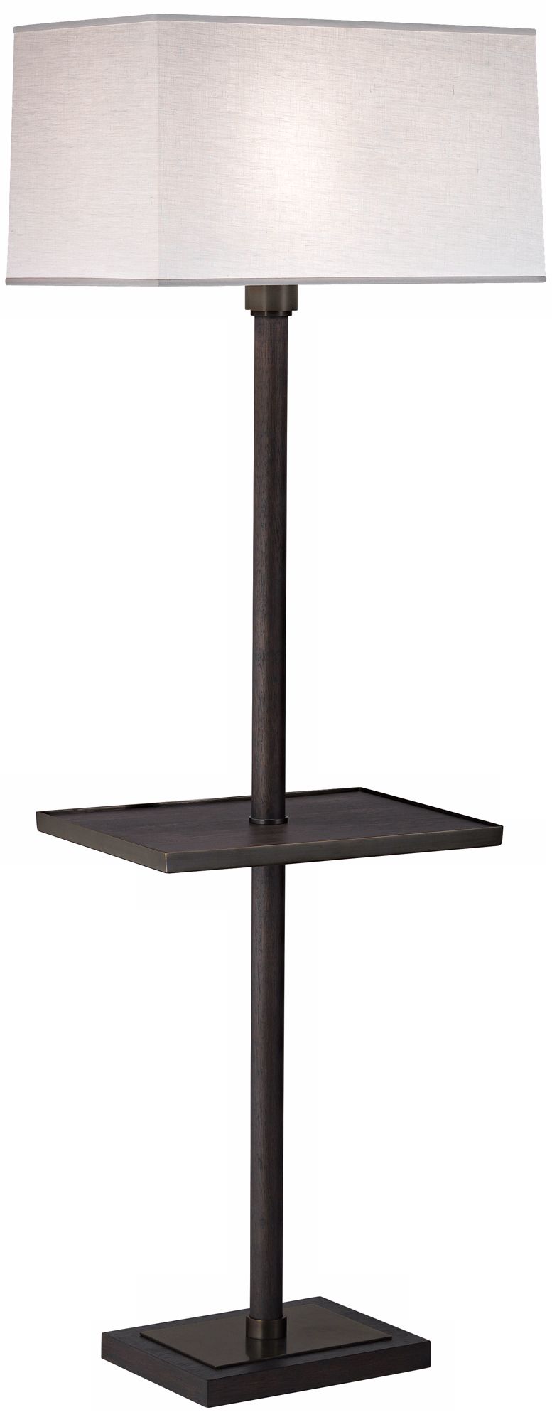 Robert Abbey Oak and Patina Bronze Adaire Floor Lamp